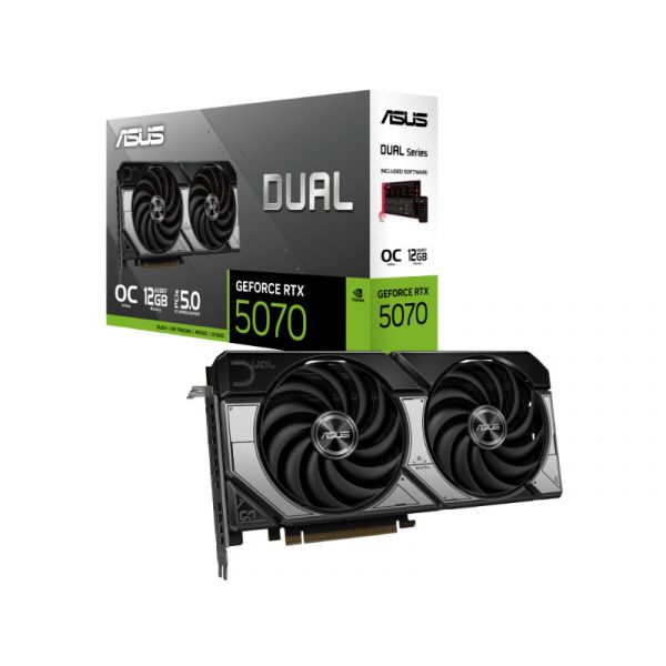 ASUS Videókártya NVIDIA Dual GeForce RTX 5070 12GB OC Edition (DUAL-RTX5070-O12G)